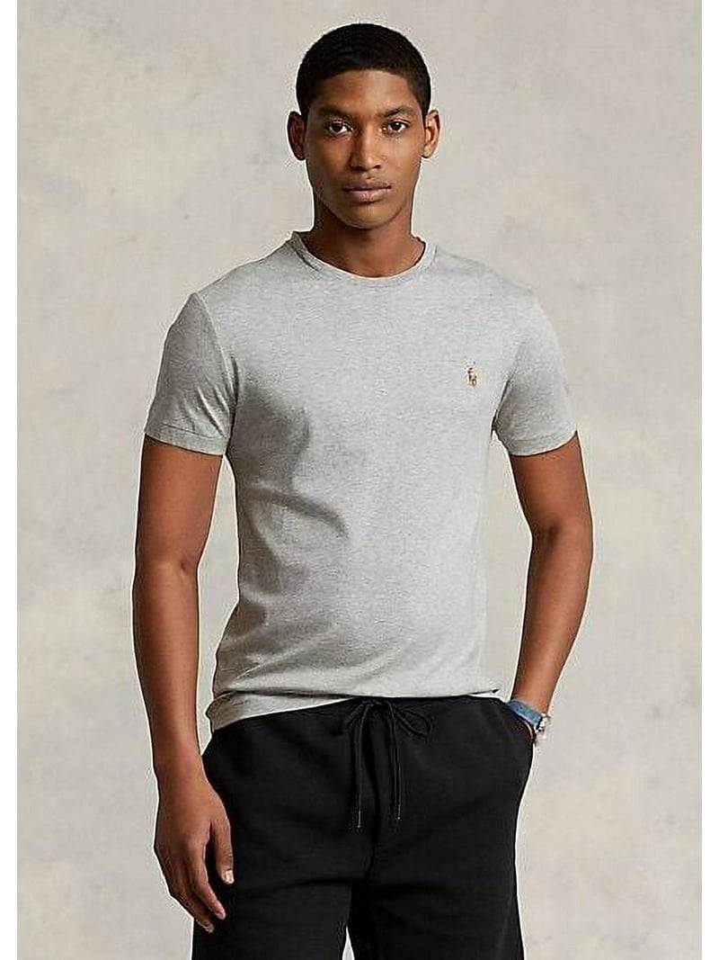 Tシャツ・カットソー POLO RALPH LAUREN Men T Shirts 710971780001CO Grey Polo Ralph Lauren Men's Custom Slim Fit Soft Cotton T-Shirt