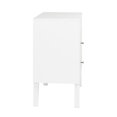 thumbnail image 4 of Wright Home Mid Century Modern 2 Drawer Tall Nightstand in White, 4 of 9