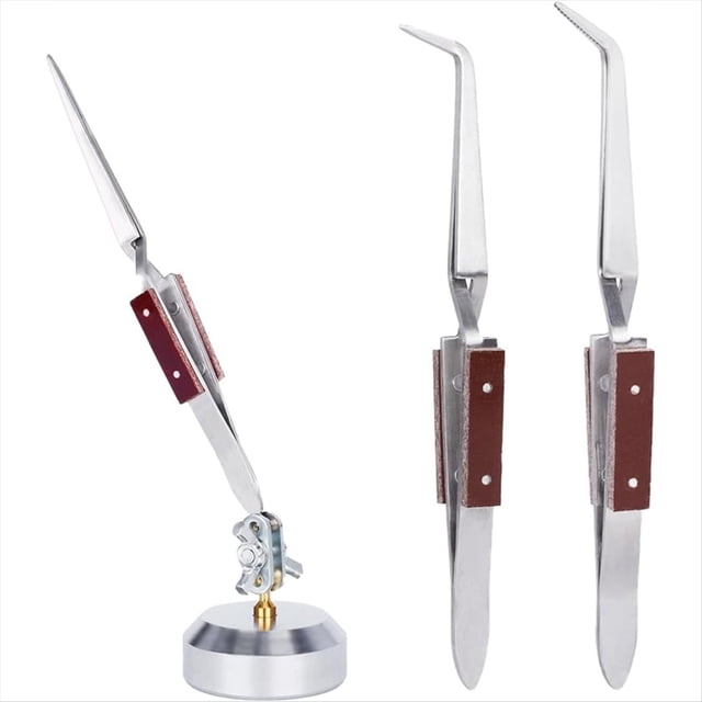 Pinzas de cruzado, pinzas inversas para manualidades con base giratoria de 360°, herramienta de soldadura de tercera mano, para reparaciones de bricolaje.