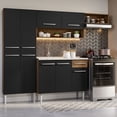 thumbnail image 2 of Cocina Integral Madesa Emilly Fit Con Tarja 229cm Marrón/Negro, 2 of 10