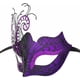 thumbnail image 3 of Máscara de mujer máscara veneciana/Halloween/fiesta/baile/carnaval/boda/decoración de pared (mariposa morada), 3 of 5