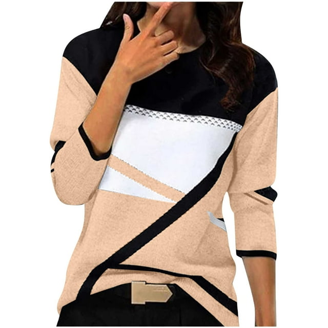 Chandail en Molleton Élégant et Chaud pour Femmes, Col Rond, Confortable, Manches Longues, Tricoté, Décontracté, Chandail à Capuchon, Grande Taille