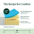 thumbnail image 5 of Zinus Calm 12" Queen Tight Top Cooling Gel Memory Foam Mattress, Pressure Relieving, 5 of 13