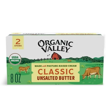 Organic Valley® Unsalted Organic Butter, 2 Sticks, 8 oz