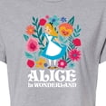 thumbnail image 3 of Alice In Wonderland - Wonderland Flowers - Juniors Cropped Cotton Blend T-Shirt, 3 of 5