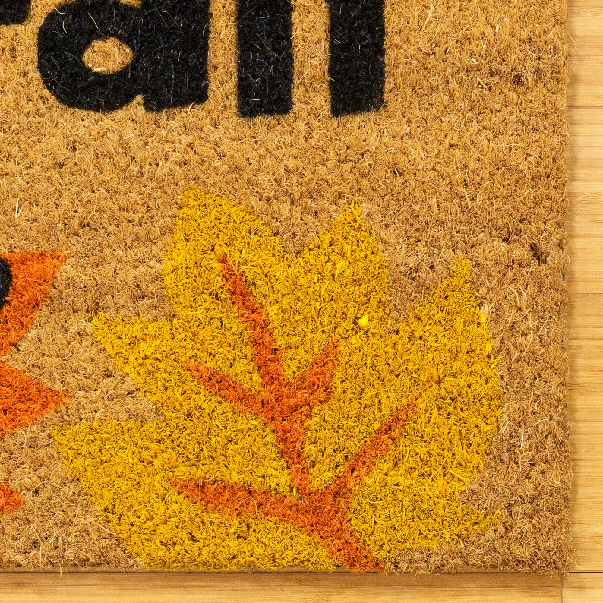 Disney Mickey Mouse Natural Coir Hello Fall Door Mats Set, 18x30 Inches, 2 Pack