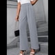 thumbnail image 4 of Pantalones de Trabajo Elásticos de Pierna para Mujer, Pantalones de Vestir, Pantalones Casuales de Negocios de Cintura Alta, Pantalones de Vestir Gris L, 4 of 9
