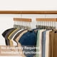thumbnail image 4 of Percha de Madera para Pantalones, Perchas de Madera para Pantalones con 12 Clips Antideslizantes, Juego de 2 Organizadores de Legging para Armario, Sujeción de Perchas, 4 of 7