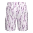 thumbnail image 6 of Kdxio Lavender Flowers Pattern Mens Casual Shorts - Drawstring Summer Beach Sports Shorts for Men, 6 of 9