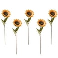 thumbnail image 4 of GOOHOCHY 5 unids decoraciones de girasoles artificiales retro girasoles simulación girasol (amarillo), 4 of 7