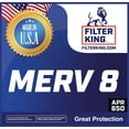 thumbnail image 2 of Filter King 11.5x11.5x1a Air Filter | 5-PACK | MERV 8 HVAC Pleated A/C Furnace Filters | MADE IN USA | Actual Size: 11.5 x 11.5 x .75", 2 of 6