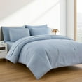 thumbnail image 2 of Chezmoi Collection Liam 7-Piece Cool Gray Bed in a Bag King Comforter Set with Sheets Medallion Embossed Bedding Set, 2 of 9