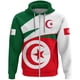thumbnail image 3 of Sudadera con capucha y cremallera con el emblema nacional argelino y la bandera de Argelia para hombre, ropa informal deportiva para niños, 3 of 5