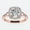 Pink, variant on Milgrain Engagement Ring 925 Sterling Silver 18K Yellow Gold Plated 1.12 Carat Cushion Cut Moissanite Vintage Decorative Ring for Women