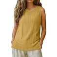 thumbnail image 5 of LVHAOGJOB Womens Tank Crew Neck Tops Summer Pullover Flowy Solid Color Shirts for Women Loose Fit, 5 of 5