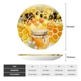 thumbnail image 2 of Easygdp Honey Bee Bone China Decorative Plate Ceramic Dinner Plates Art Crafts with Display Stand-6in, 2 of 6