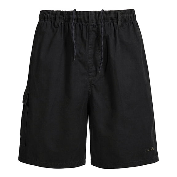 Cargo Shorts for Men Plus Size Stretch Casual Drawstring Elastic Waisted Summer Trendy Shorts with Multi Pockets Black 2XL