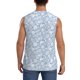 thumbnail image 4 of Fotbe Gray White Floral Men's Camiseta sin Mangas Estampada para Hombres, Playera Casual para Gimnasio, Entrenamiento, Playa-3X-Large, 4 of 7