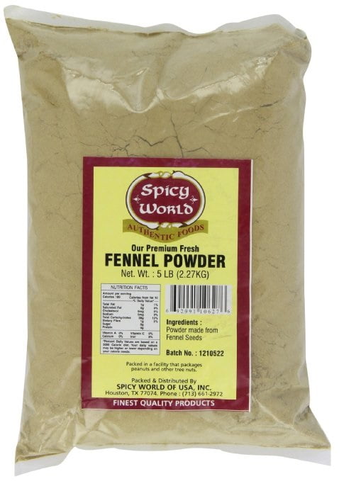 Spicy World Ground Fennel Powder Bulk, 5Pounds