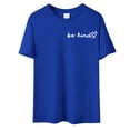 thumbnail image 5 of Graphic Tees for Women T-Shirts Casual Short Sleeve Round Neck Tee with Printed Design for Everyday Wear ( Women's T-Shirts) Blue S, 5 of 6