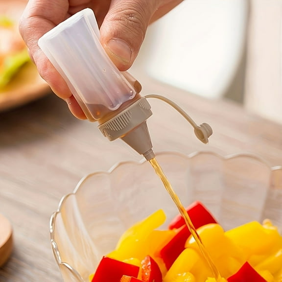 2-Pack Portable Mini Squeeze Bottles – Travel-Friendly Flip-Top Containers for Sauces, Jam & Seasonings, Reusable Condiment Storage for Outdoor & Kitchen Use