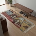 thumbnail image 5 of Kitchen Runner Rugs, Farmhouse Donkey Barn Truck 2'x5' Throw Rug with Tassels, Pastoral Flower Straw Washable Soft Floor Carpet Runner for Hallway Bedroom Bathroom Laundry Room, 5 of 9