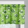 thumbnail image 5 of Ambesonne Tea Party Valance & Curtain, Tea Time Daisy Blooms, 55"x45", Lime Green Dark Green, 5 of 7