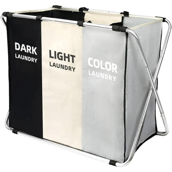 180L Large Laundry Basket, Freestanding Laundry Hamper, Collapsible Tall Clothes Hamper with Handles for Clothes Toys in the Dorm & Family Closet Storage Container and Organizer (1-Pack)