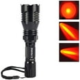 thumbnail image 3 of QJUHUNG High Power One Mode Red LED Flashlight,Powerful Single Mode Red Flashlight for Night Observation,Black, 3 of 7