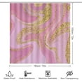 thumbnail image 2 of 4Pcs Elegant Pink & Gold Shower Curtain Sets, Bathroom Set Decor with Non-Slip Bath Mat, Toilet Lid Rug and Contour Mat, 72 x 72inch, 2 of 8