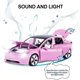 thumbnail image 2 of 1/32 Scale Diecast Car Model, Pull Back Vehicles Toy Car with Sound and Light, Zinc Alloy Toy Car for Collectors & Boys or Girls 3+ Years Old (Model 3, 2 of 5