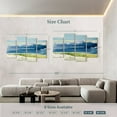 thumbnail image 3 of Elephant Stock Cape Cod Seashore Wall Art - Horizontal Multi Panel Canvas - Living Room Wall Decor - Abstract Multi Panel - Blue And Green Decor By Lanie Loreth - 84" x 54", 3 of 4