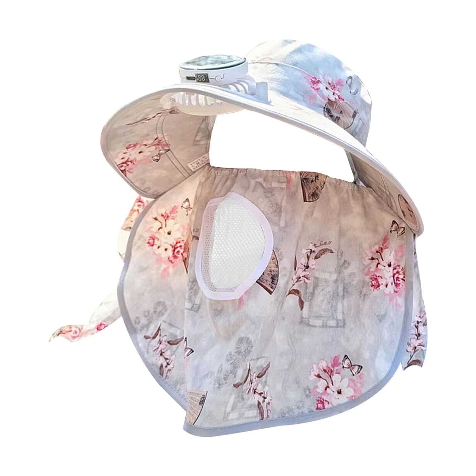 Y-20 Grey Sun Hat Gray With Fan For Fishing Hiking Breathable Material For All Day Wear Adjustable Speed For Breeze #2O643