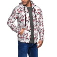 thumbnail image 2 of Kdxio Cherry Blossoms Print Men Hoodies Casual Hoodies for Men with Zip Pockets Full Zip Long Sleeve Sweatshirt Sports Hooded Jacket-XX-Large, 2 of 5