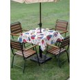 thumbnail image 4 of Outdoor Tablecloth with Umbrella Hole for Patio/Picnic/Party/Camping, Blue Red Ice Cream Waterproof Table Cloth Square Cover Washable, 4th of July 250th Anniversary (60"x 60"), 4 of 9