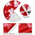 thumbnail image 2 of Coolnut Valentine's Day Love Christmas Tree Skirt Home Decoration Large Round Christmas Tree Skirt for Holiday Party Home Christmas Day Ornaments,35.4", 2 of 6