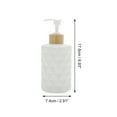 thumbnail image 4 of Unique Bargains 1 Pc Round Bottom Diamond Pattern Soap Dispenser 11.16oz White, 4 of 6