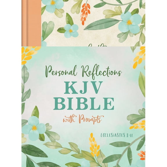 Personal Reflections KJV Bible with Prompts (Ecclesiastes 3:11) [Peach Floral] (Hardcover)
