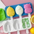 thumbnail image 5 of JDH Silicone DIY Children's Favorite Home Ice Cream Toy Mold Box Children's Cartoon Chicken Pig Ice Cream Stick Silicone Mold Reusable, 5 of 7