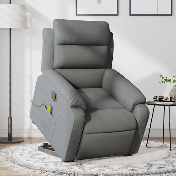 vidaXL Electric Stand Up Massage Recliner Chair Dark Gray