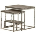 thumbnail image 3 of Steve Silver Lucia 2 Piece Nesting Table Set in Gray and Brown, 3 of 3