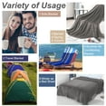 thumbnail image 4 of PiccoCasa Soft Plush Lightweight Fleece Blanket for Bed Couch Sofa Gray 65" x 90", 4 of 8