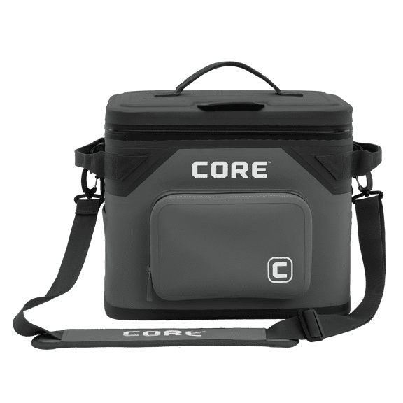 CORE 18 Can Climakeep Magnetic Soft Cooler, Leakproof Cooler, Waterproof Zipper, Charcoal