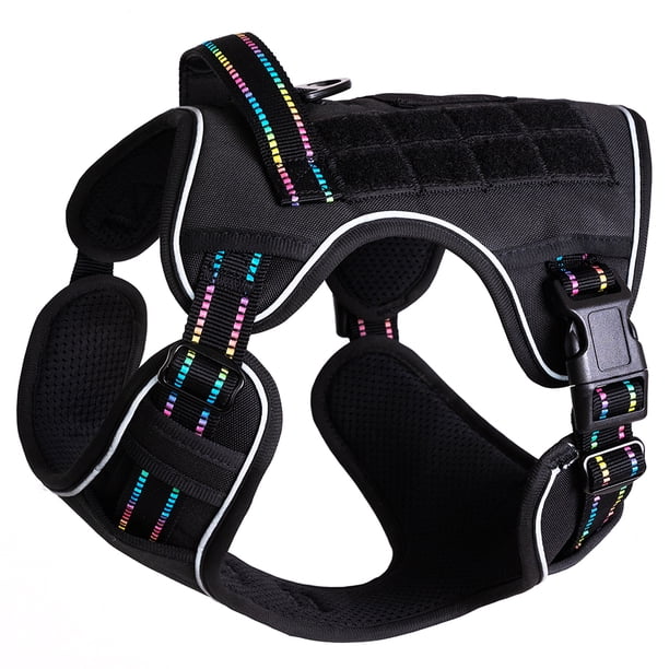 Arneses tácticos para perros chaleco reflectante ajustable con asa reforzada