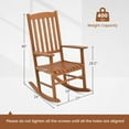 thumbnail image 3 of Gymax 2 Pieces Patio Rocking Chair w/ 400 lbs Weight Capacity Eucalyptus Wood Porch Rocker, 3 of 10