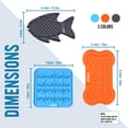 thumbnail image 6 of GOOPAWS: Licking Mat 3 Pack - Orange, Grey, Blue - Dog & Cat Slow Feeding Textured Pads, Food Grade Silicone, Spread Food & Treats, Pet Soothing, 6 of 10