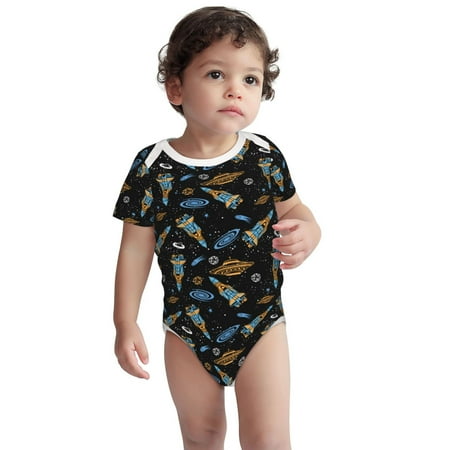 

Pofeuu Space Rockets Print Baby Boys Short-Sleeve Bodysuit Just Born Unisex Baby Short Sleeve Bodysuits Undershirt-18 Months