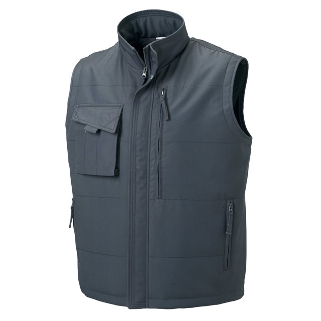 Russell - Chaleco de trabajo hombre caballero (Gris militar) Russell UTBC1051_convoygrey