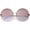 Gold / Pink Blue Fade, variant on Female Large Rimless Womens Fashion Oversize Gradient Two-Toned Lens Round Sunglasses 65mm (Black / Brown Fade) - 65mm