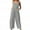 Grey, variant on Woman Wide Leg Pants Women Pants Summer Casual Loose High Waist Wide Leg Long Lounge Pant Trousers with Pocket Navy,M